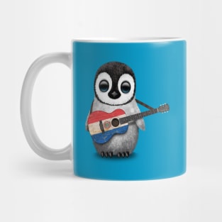 Baby Penguin Playing Paraguay Flag Guitar Mug